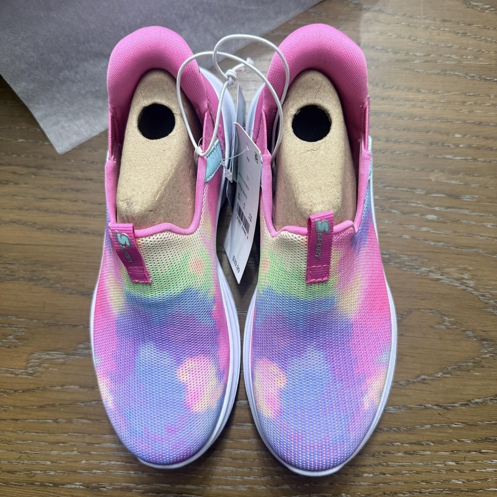 S Sport By Skechers Shoes Youth Size 3 Multicolor Tie Dye Hands Free Step-Ins